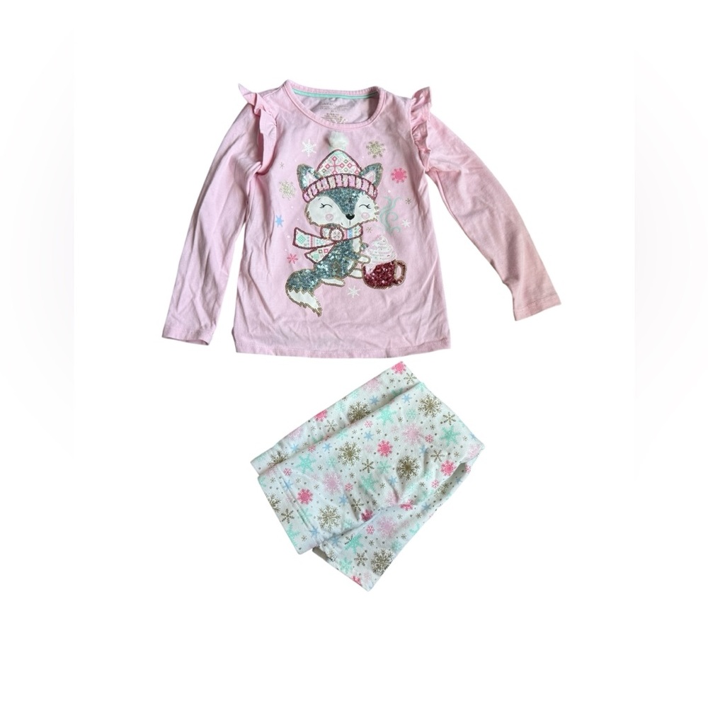 Cynthia Rowley Pink and White Kids Set with Fox Design